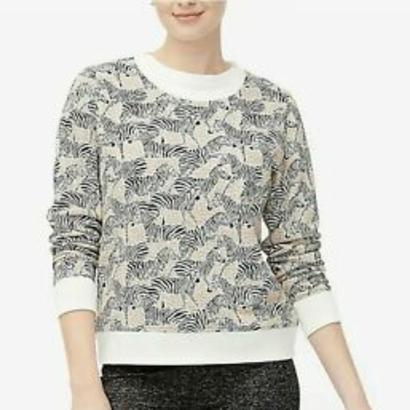 J Crew zebra animal print sweatshirt XXL - Picture 2 of 6